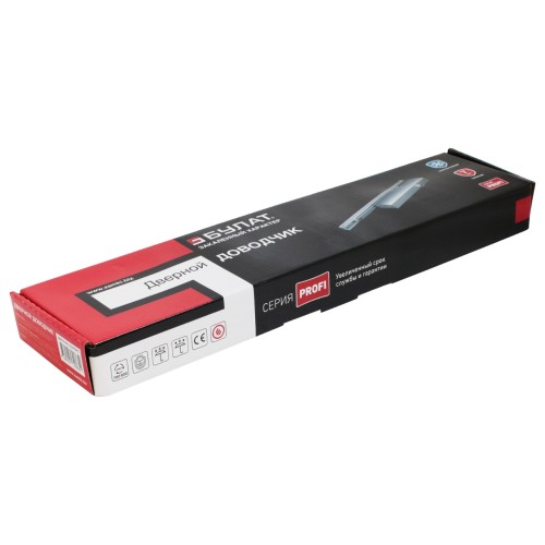 БУЛАТ Доводчик дверной PROFI (ПРОФИ) ДД 802/5 BH-B (25-120 кг) черный со скольз.тяг, морозостойкий