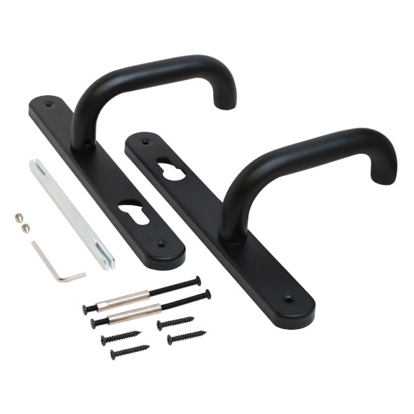 БУЛАТ РФ 85.30.09.02НС черный AISI 201 INOX нержавеющая сталь д/узкопроф.замков Ручка на планке (24)