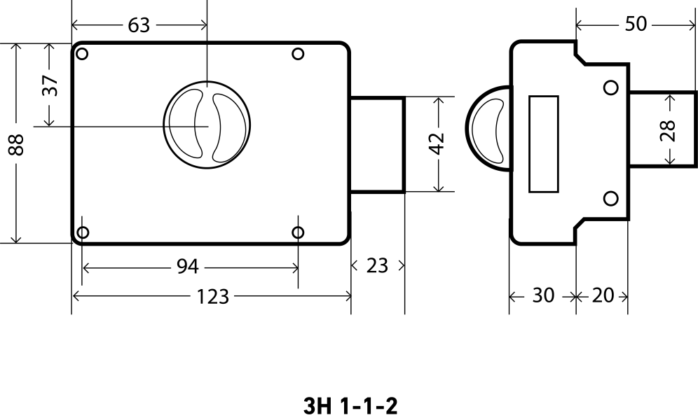 АЛЛЮР ЗН 1-1-2 Замок накладной (20)