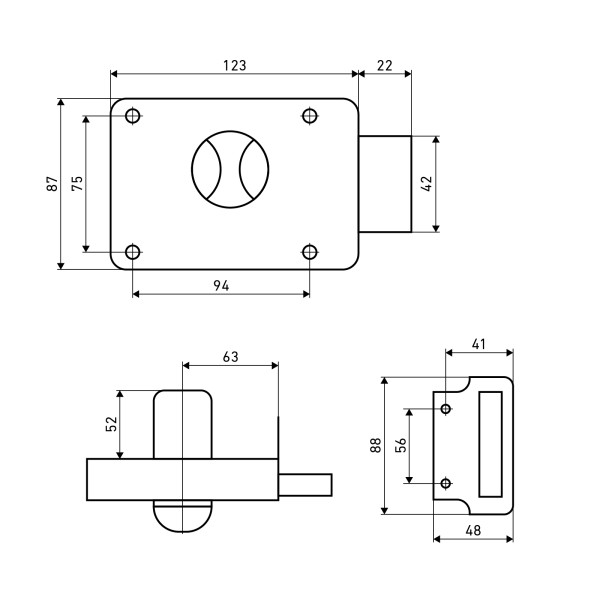 АЛЛЮР ЗН 1-1-2 Замок накладной (20)