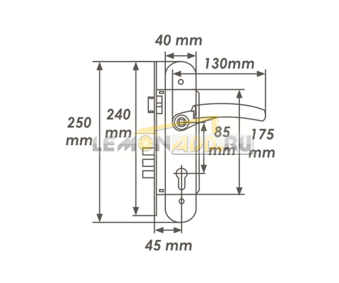 ЗАМОК ВРЕЗНОЙ N99-85M