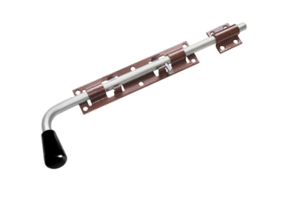 Засов Домарт гаражный ЗГ-400 мод.2 медь антик. d-16мм (5)
