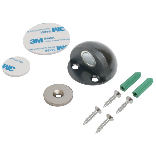 СТАНДАРТ 610+3М BL матовый черный СКОТЧ ограничитель дверной ЕВРОПАКЕТ (210,35)