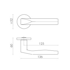Ручка раздельная R.SLR52.PRIZMA GR-23 графит