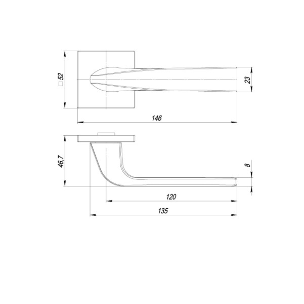 Ручка раздельная K.ARC.Q52.SATURN SSG-39 сатин.золото