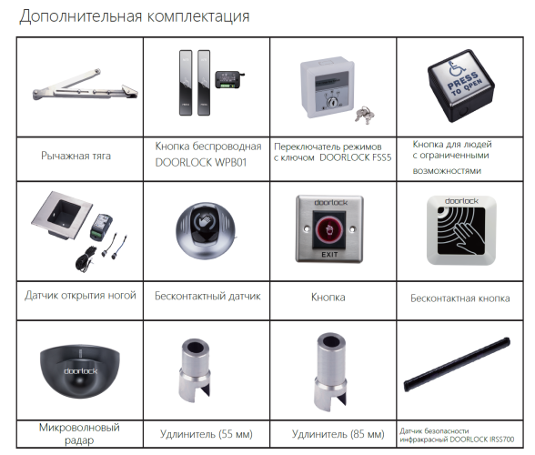 Автоматический привод DOORLOCK DLA30SF со скользящей тягой