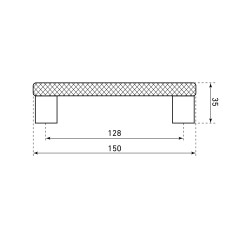 StahlBuro AP2315-128 2шт., CP хром. Ручка-скоба мебельная (15, 150)