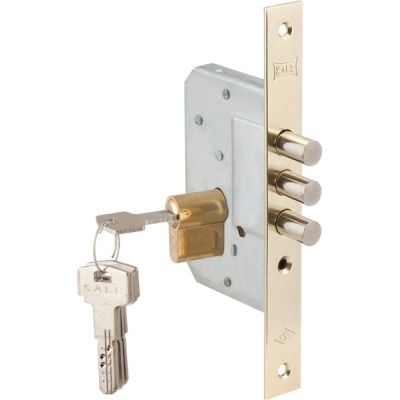 KALE 189/3MB перф.кл. латунь 5кл (ц/м 68мм) Замок врезной б/руч (30)