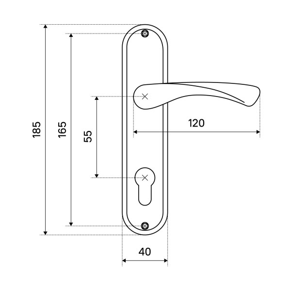 АЛЛЮР 103-1 55 мм AB ст.бронза Комплект ручек (12,20)