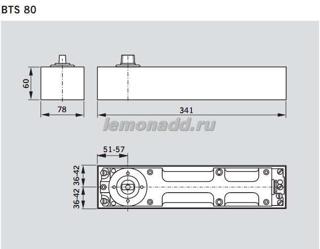 DORMA BTS 80 размеры