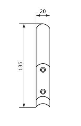 Домарт крючок-вешалка 2-рожковый белый (50)