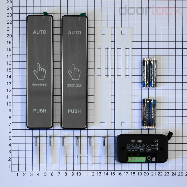 Кнопка беспроводная DOORLOCK WPB01 черная, 2 кнопки и приемник