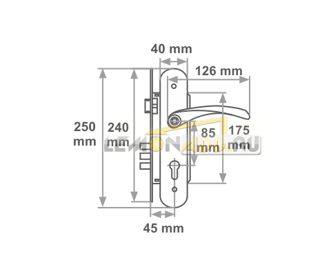 ЗАМОК ВРЕЗНОЙ N100-85М