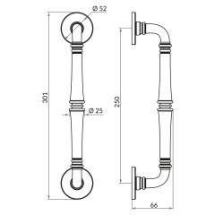 Ручка-скоба PULL.ARC.SORENTO OB-13 античная бронза