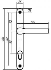 ЛДМ FURAL 85.70.25.02.9016 бел. с пружин.  м/о 85 "под пальчики" Комплект ручек (25)