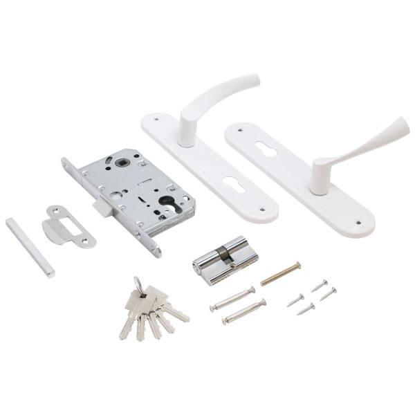 АЛЛЮР ЗВ 7-103/85 WW белый Замок врезной с/руч (20)