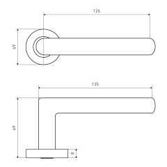 АЛЛЮР 1801 SS PSN перламутровый никель INOX нержавеющая сталь Комплект ручек (20)