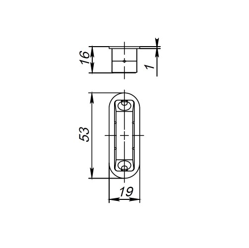 Ответная планка магнитная для M96 и M85 (цвет серый)