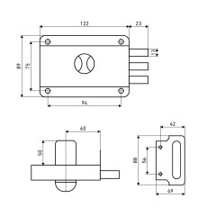 АЛЛЮР ЗН 1-3-3 Замок накладной (20)