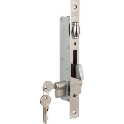 KALE 253 25мм никель 3 кл (ц/м 62мм) м/о 85мм Замок врезной б/руч (30)