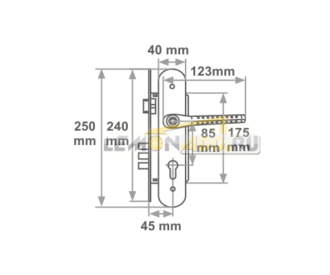 ЗАМОК ВРЕЗНОЙ N101-85M