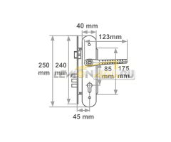ЗАМОК ВРЕЗНОЙ N101-85M