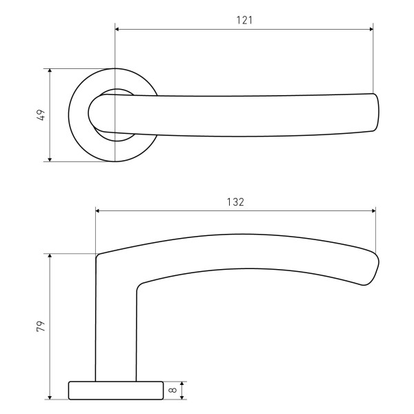 АЛЛЮР 1802 SS PSN перламутровый никель INOX нержавеющая сталь Комплект ручек (20)