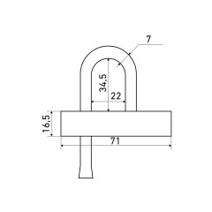 АЛЛЮР ВС-3.01КА (РУ) d=7мм одна секретность (без паспорта) Замок навесной (35)