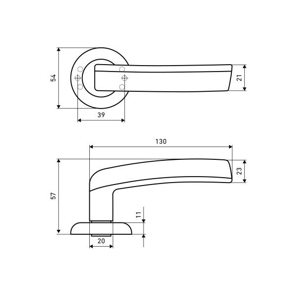 АЛЛЮР АРТ "ВЕРНЕР" MBN (1140) графит С НАКЛАДКОЙ Комплект ручек (20)