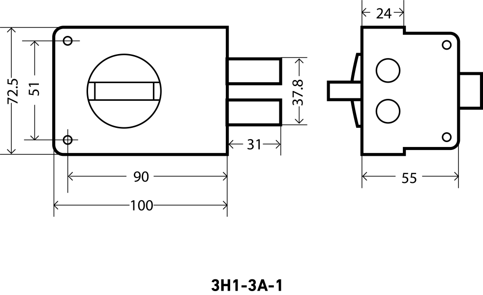 АЛЛЮР ЗН 1-3А-1 Замок накладной (20)