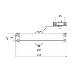 БУЛАТ Доводчик дверной ULTIMATE ДД-180 A-B (110-180 кг) черный, морозостойкий(10)