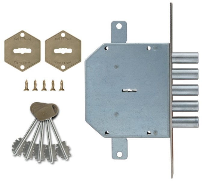 Замок врезной сувальдный 50.798-S (левый), ключ 40 мм, без накл.