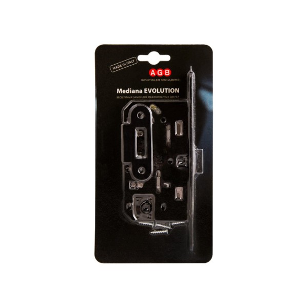 B01102.50.93.567 Защелка врезная WC (черный) MEDIANA EV. (инд.упак+B01000.13)