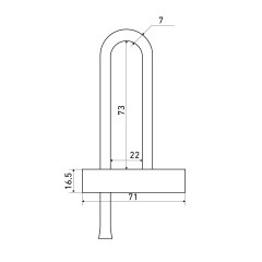 АЛЛЮР ВС-3.01Д КА (РУ) длинная дужка d=7мм одна секретность (без паспорта) Замок навесной (25)