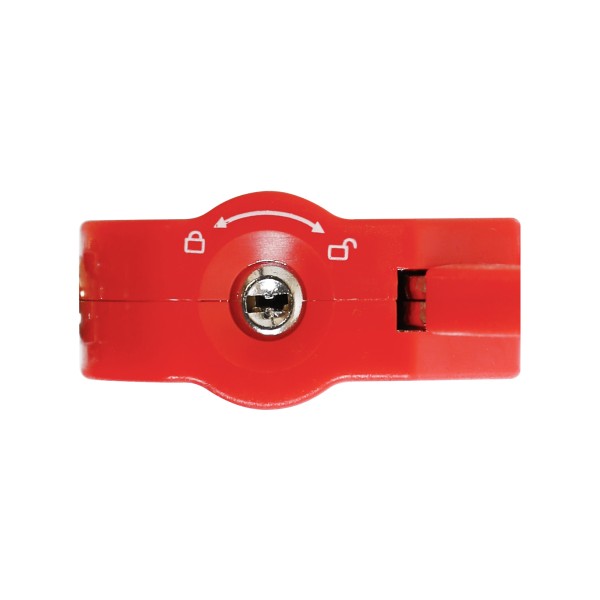 БУЛАТ ВС 005Ц (20х15х145) красный с цепью 3кл. Замок в виде наручников (6)