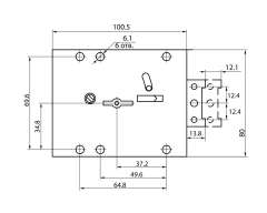 Рязань ЗС-8.1/12 б/о 2 кл. 73142 Замок накладной сейфовый (20)
