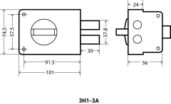 АЛЛЮР ЗН 1-3А Замок накладной (20)