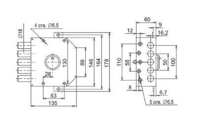 Сенат ЗНС 2"У" 3кл б/о  073 Замок накладной тяж (6)