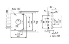 Сенат ЗНС 2&quot;У&quot; 3кл б/о  073 Замок накладной тяж (6)