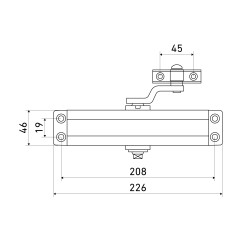 БУЛАТ Доводчик дверной ULTIMATE ДД-150 A-B (80-160 кг) черный, морозостойкий(10)