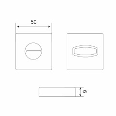 АЛЛЮР АРТ "КОЛОМБО" SN+L7050S SN+BK-S1 SN/CP(2380/S7050) мат.никель Компл ручка и защ с фикс (20)