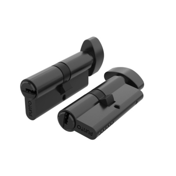 Цилиндровый механизм Z3002Knob90(40+10+40) с вертушкой BL черный