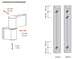 dormakaba Петли для алюминиевых дверей 04-AL/2, 2-х секционная для тёплого профиля