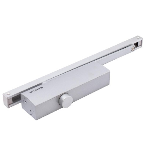 БУЛАТ Доводчик дверной ДД 812/5 CH-S (CS+LS+HO+BC+DA+PA) (25-120 кг) серебро со скольз.тягой (10)