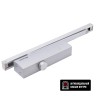 БУЛАТ Доводчик дверной  ДД 812/5 CH-S (CS+LS+HO+BC+DA+PA) (25-120 кг) серебро со скольз.тягой (10)
