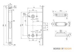 Рязань ЗЩДМ-96 с фикс. хром 81857 м/о 96 мм (аналог AGB) Защелка (30)