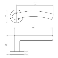 АЛЛЮР 1803 SS BL матовый черный INOX нержавеющая сталь Комплект ручек (20)