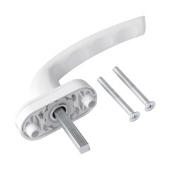 Ручка для пластик.окон ЛУНА "HOPA" штифт 35 мм белая Упакованная (100)