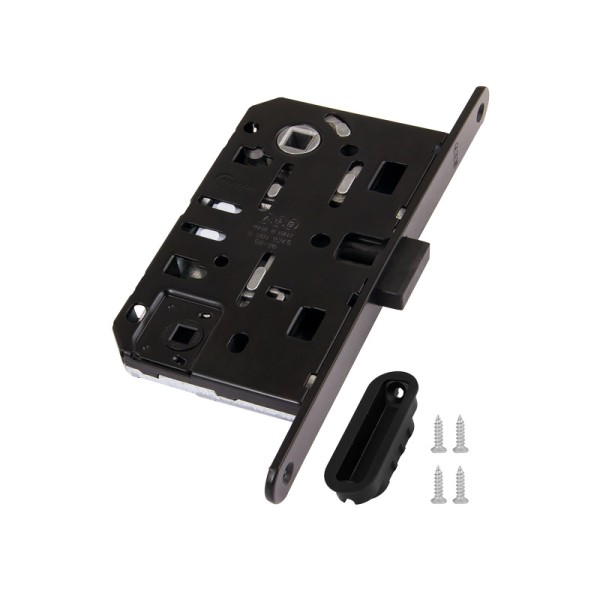 B06102.50.93.567 Защелка врезная WC (черный) с отв. пл. B02402.05.93 MEDIANA POLARIS