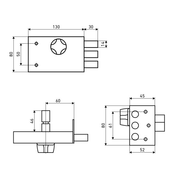 АЛЛЮР ЗН 1-5 В Замок накладной (20)